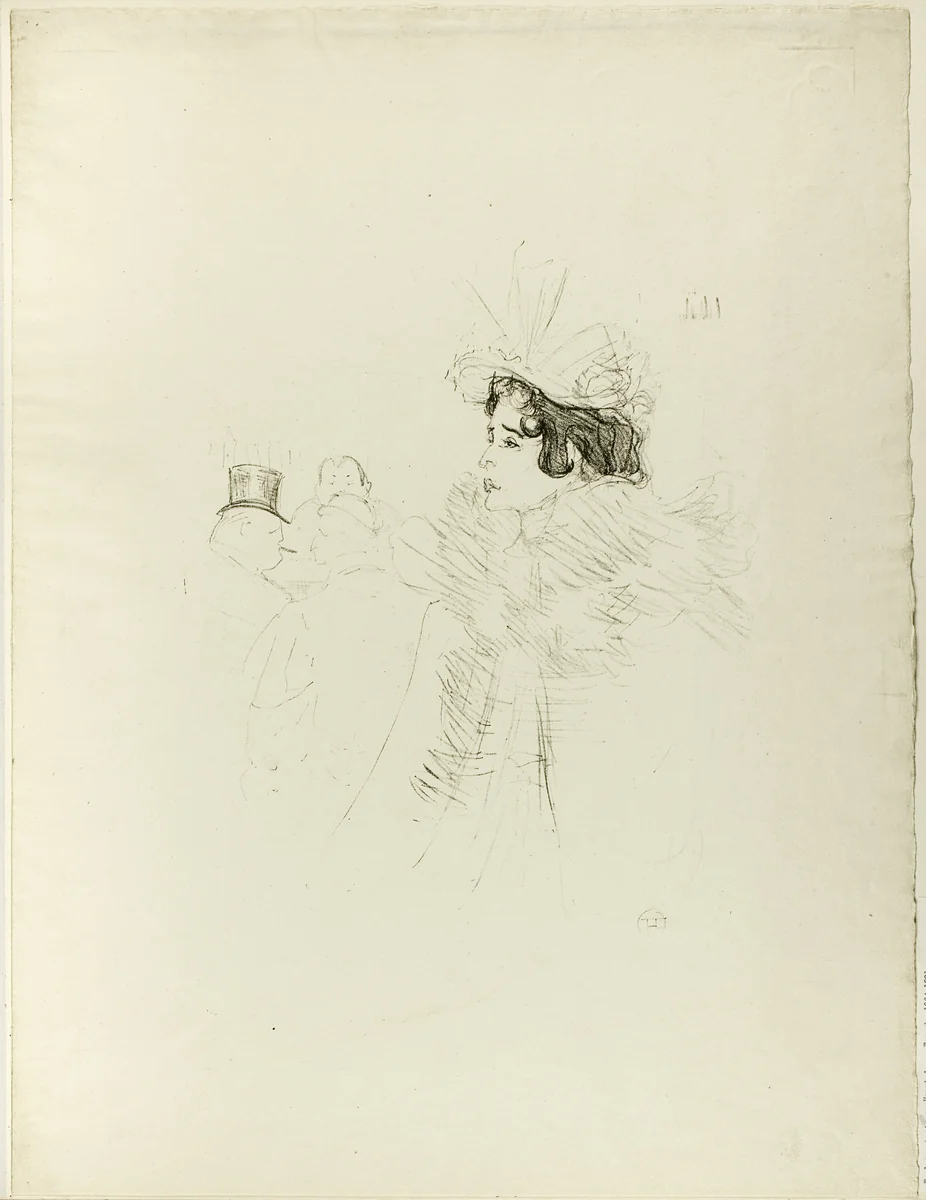 Miss May Belfort at the Bar Achille by Henri de Toulouse-Lautrec, print, 1895