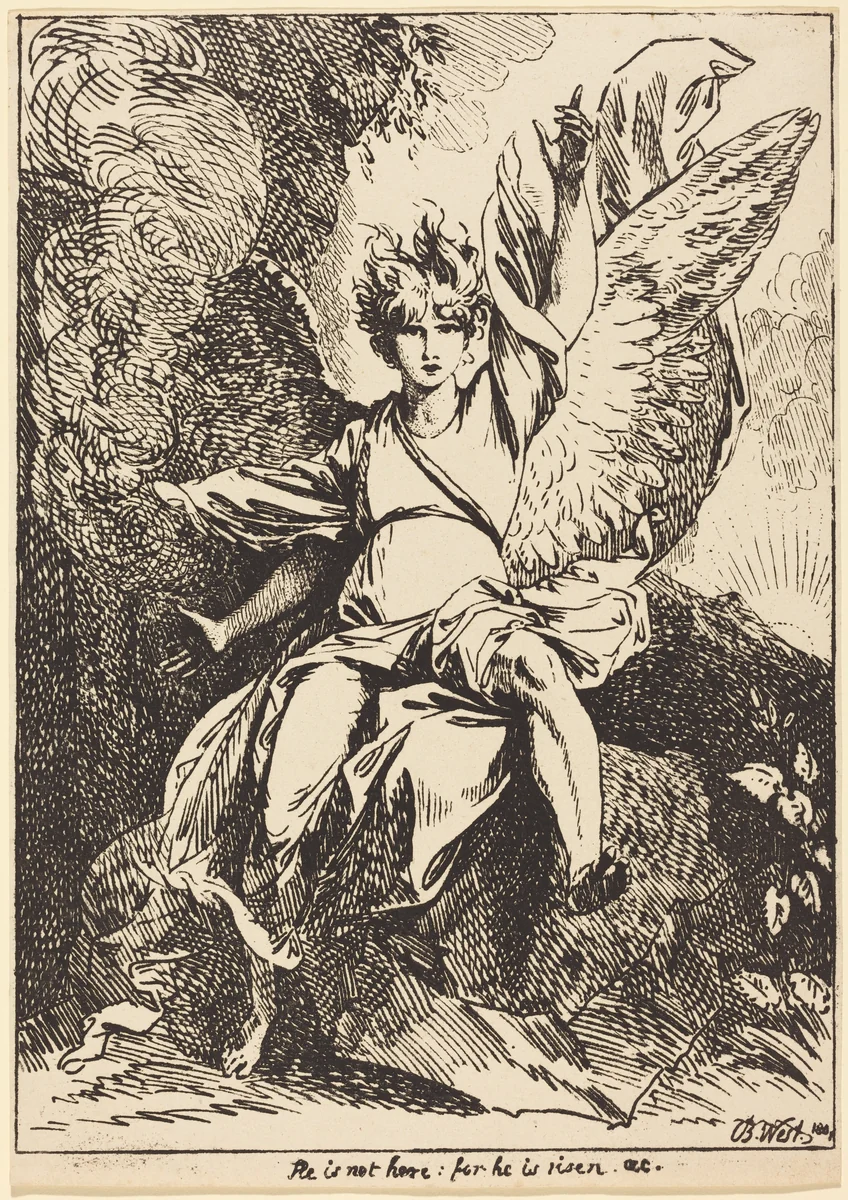 Angel of the Resurrection by Benjamin West, print, 1801