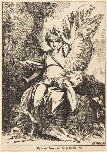 Angel of the Resurrection by Benjamin West, print, 1801
