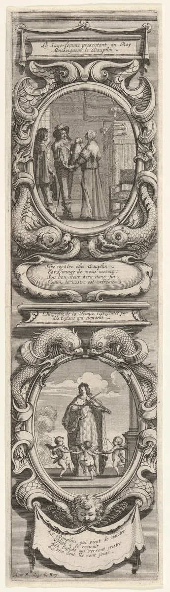 Allegories in Honor of the Birth of the Dauphin by Abraham Bosse, print, 1633-1643