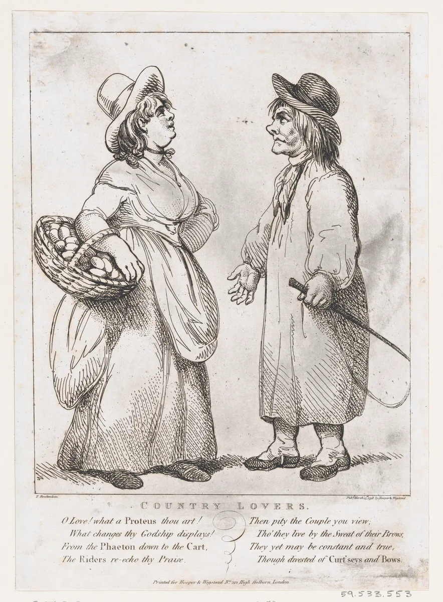 Country Lovers by Thomas Rowlandson, print, 1798