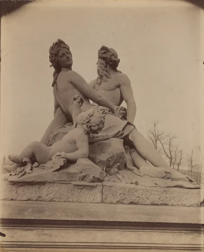 Tuileries - Le Rhône / et la Saone par / Coustou by Eugène Atget, photograph, 1911