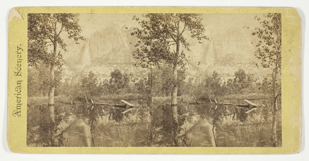 Yosemite Falls, Yosemite Valley, California, from the series "American Scenery" by Artist Unknown, photograph, 1875-1899