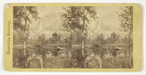 Yosemite Falls, Yosemite Valley, California, from the series "American Scenery" by Artist Unknown, photograph, 1875-1899