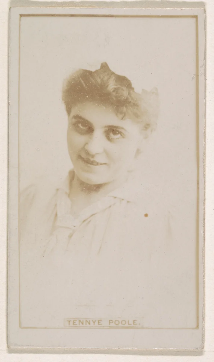 Tennye Poole, from the Actresses series (N245) issued by Kinney Brothers to promote Sweet Caporal Cigarettes by Kinney Brothers Tobacco Company, photograph, 1890
