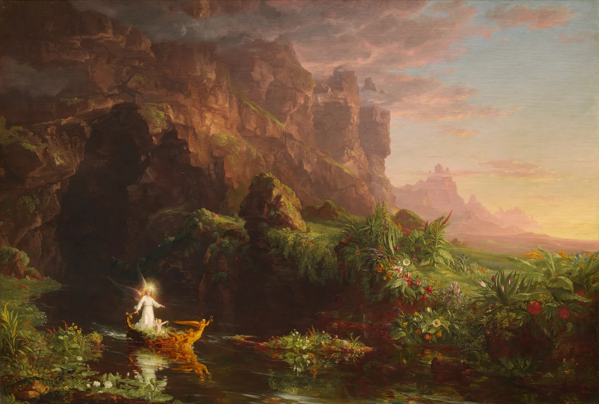 The Voyage of Life: Childhood by Thomas Cole, painting, 1842