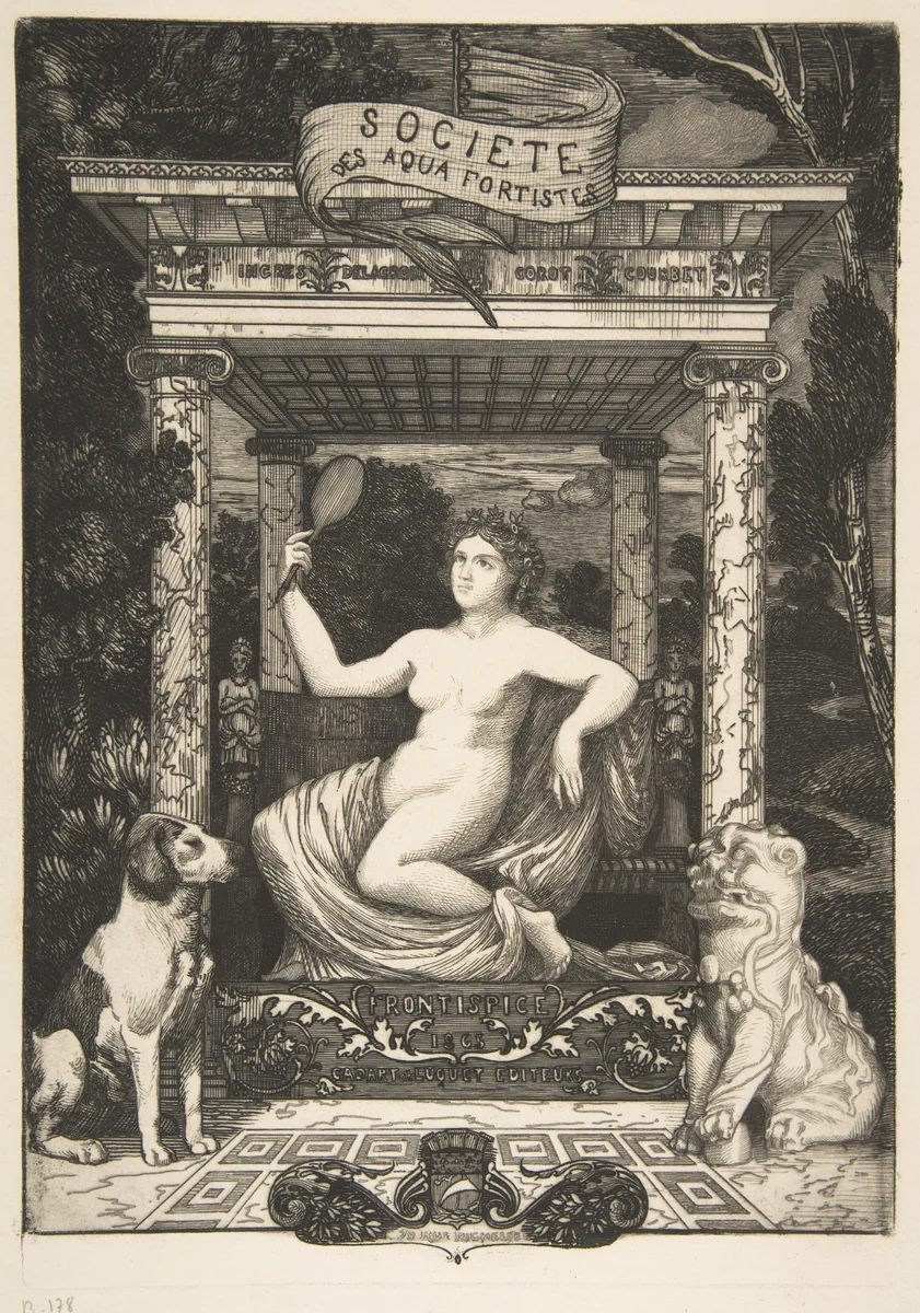 Société des Aquafortistes (Frontispice) by Félix Bracquemond, print, 1865
