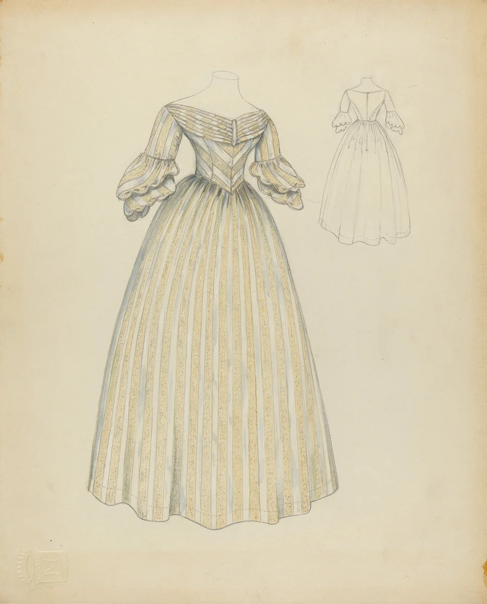 Wedding Dress by Margaret Concha, index of american design, 1940