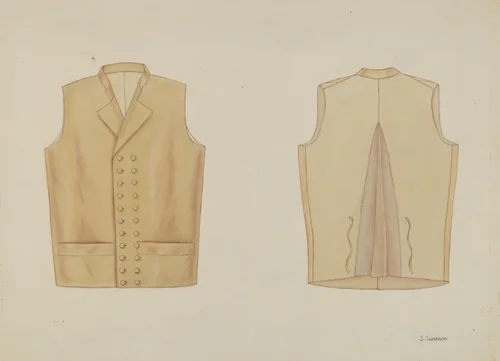 T. Jefferson's Vest by Syrena Swanson, index of american design, 1936