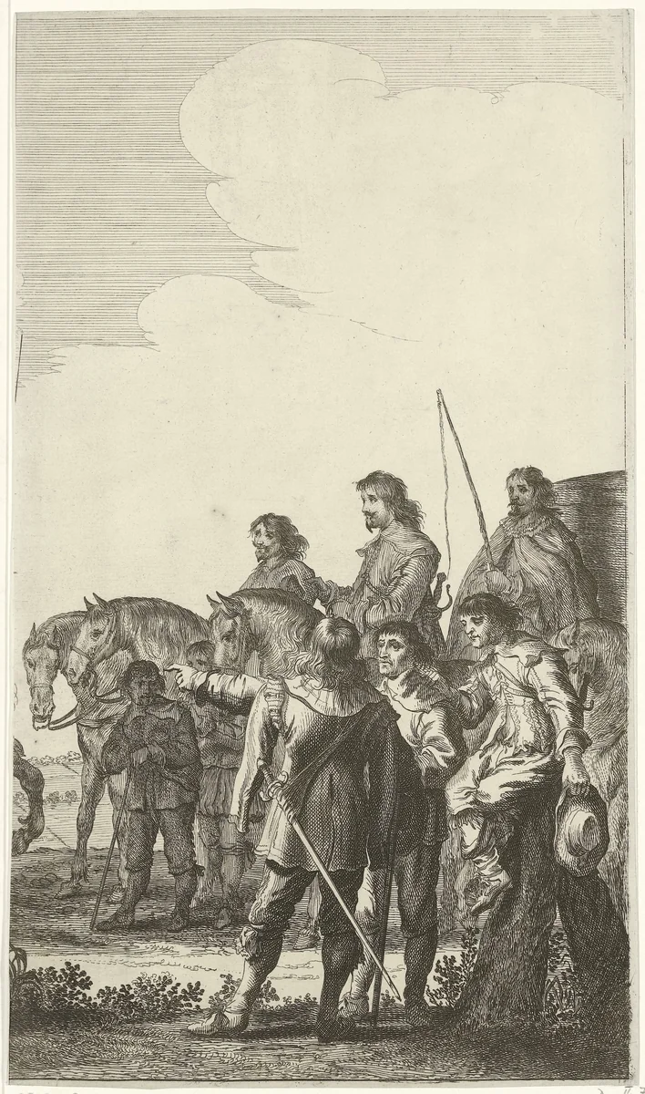 Intocht van Maria Henrietta Stuart, prinses van Oranje te Amsterdam (plaat 7) by Pieter Nolpe, print, 1660-1662