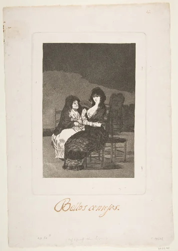 Plate 15 from 'Los Caprichos': Pretty Advice (Bellos consejos) by Goya, print, 1799