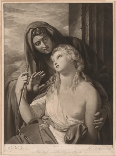 Death of Lucretia by Robert Dunkarton, print, 1770