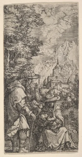The Rest on the Flight into Egypt by Albrecht Altdorfer, print, 1500-1538
