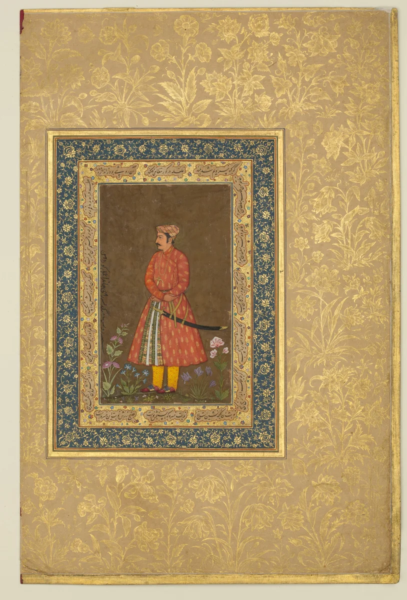 "Portrait of Rup Singh", Folio from the Shah Jahan Album by Govardhan, manuscript, 1475-1645