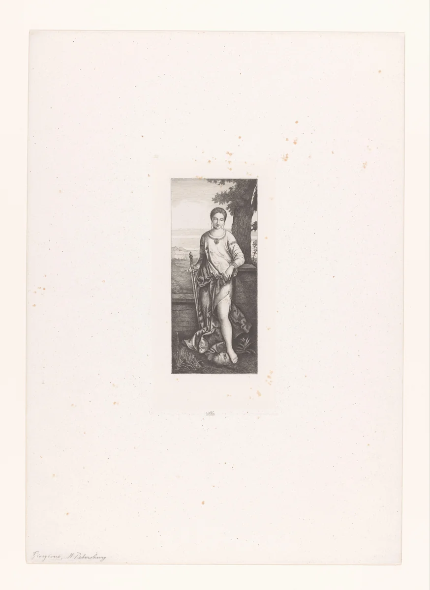 Judith met het hoofd van Holofernes by Nikolay Semyonovich Mosolov, print, 1857-1914