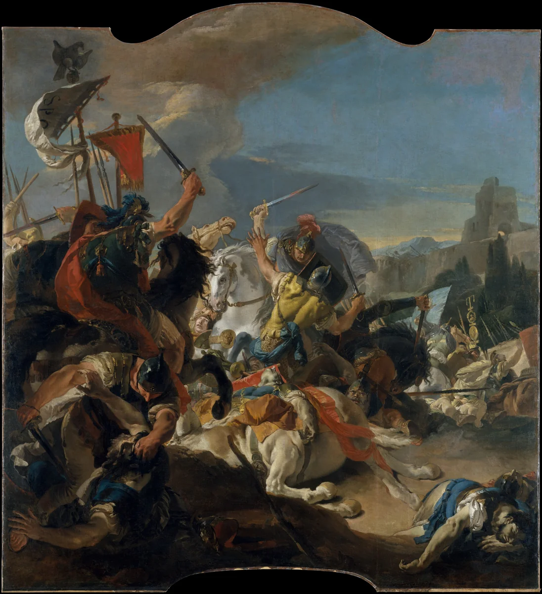 The Battle of Vercellae by Giovanni Battista Tiepolo, painting, 1725-1729