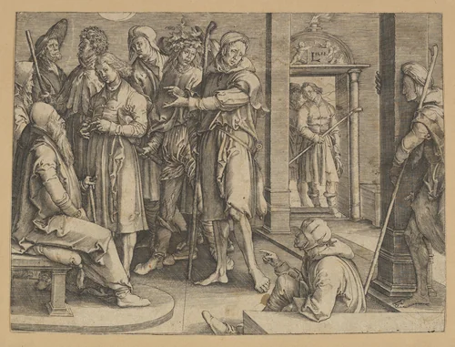 Joseph Interpreting His Dreams to Jacob (copy) by Lucas van Leyden, print, 1489-2006