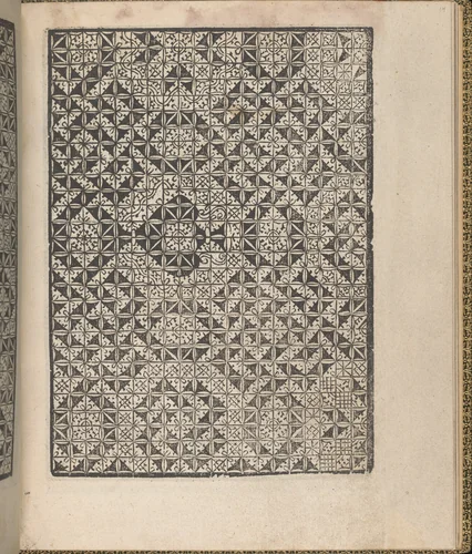 Giardineto novo di punti tagliati et gropposi per exercitio & ornamento delle donne (Venice 1554), page 14 (recto) by Matteo Pagano, book, 1554