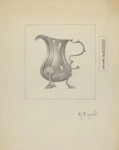 Silver Creamer by Giacinto Capelli, index of american design, 1936
