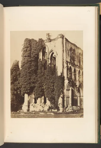 Rivaulx Abbey. General View from the South by Joseph Cundall, photograph, 1850-1859