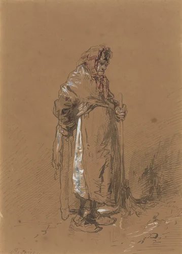 Reverie by Paul Gavarni, drawing, 1804-1866
