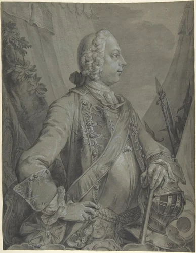 Portrait of the Emperor Joseph II as Military Commander by Johann Wolfgang Baumgartner, drawing, 1732-1761