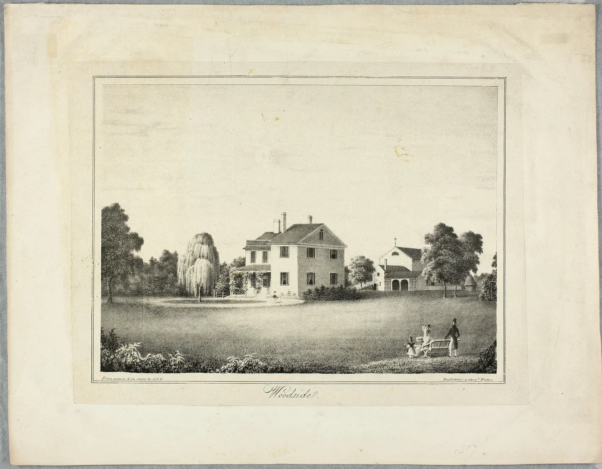Woodside by J.F.C., print, 1825-1826