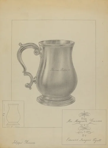 Silver Mug by Filippo Porreca, index of american design, 1936
