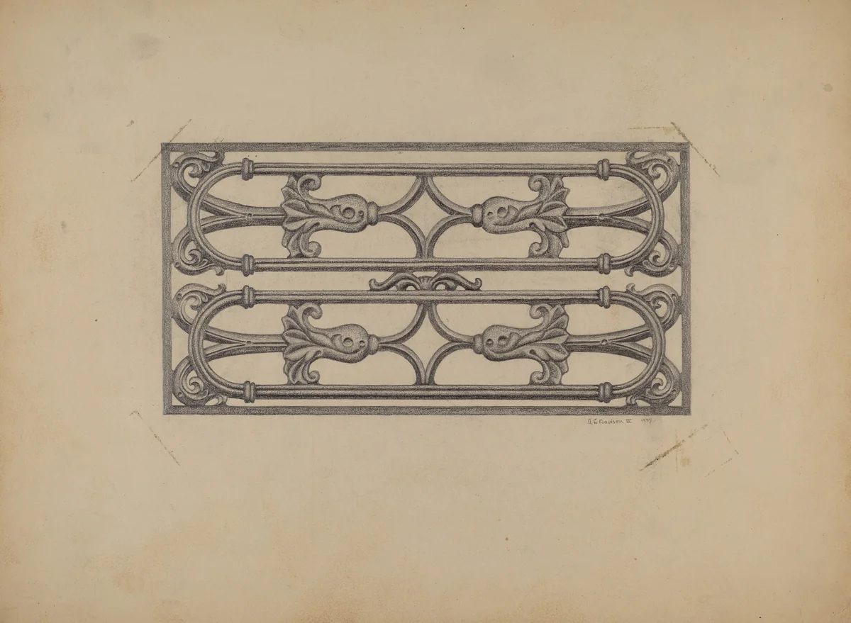 Window Grille by Austin L. Davison, index of american design, 1937