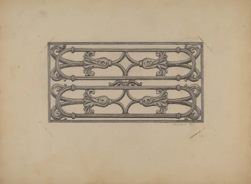 Window Grille by Austin L. Davison, index of american design, 1937