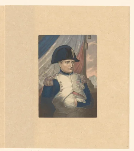 Portret van Napoleon I Bonaparte by George Baxter, print, 1853