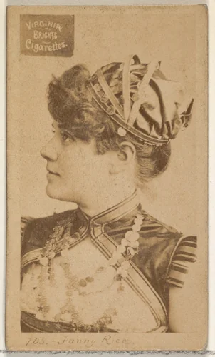 Card 705, Fanny Rice, from the Actors and Actresses series (N45, Type 2) for Virginia Brights Cigarettes by Allen & Ginter, photograph, 1885-1891