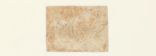 Studie van een liggende hond by Lambert Lombard, drawing, 1516-1566