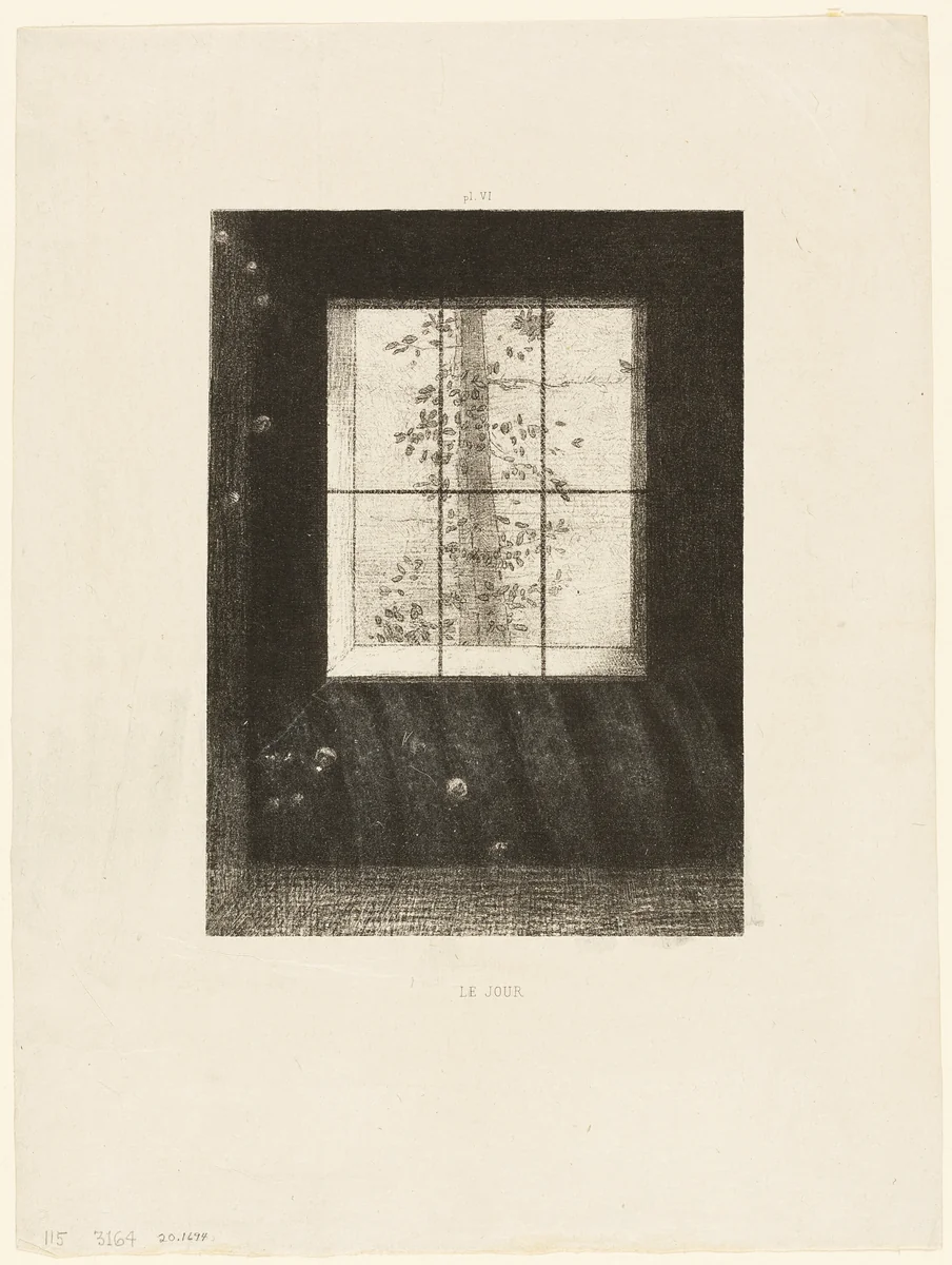 Day, plate 6 from Dreams by Odilon Redon, print, 1891