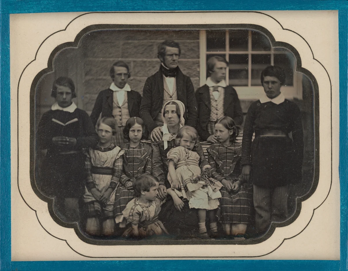 Edmund and Charlotte Ashworth and Family at Egerton Hall by British 19th Century, photograph, 1841-1851
