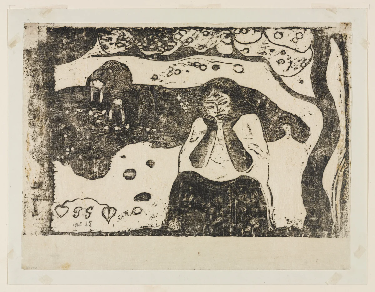 Human Misery (Misères humaines) by Paul Gauguin, print, 1898