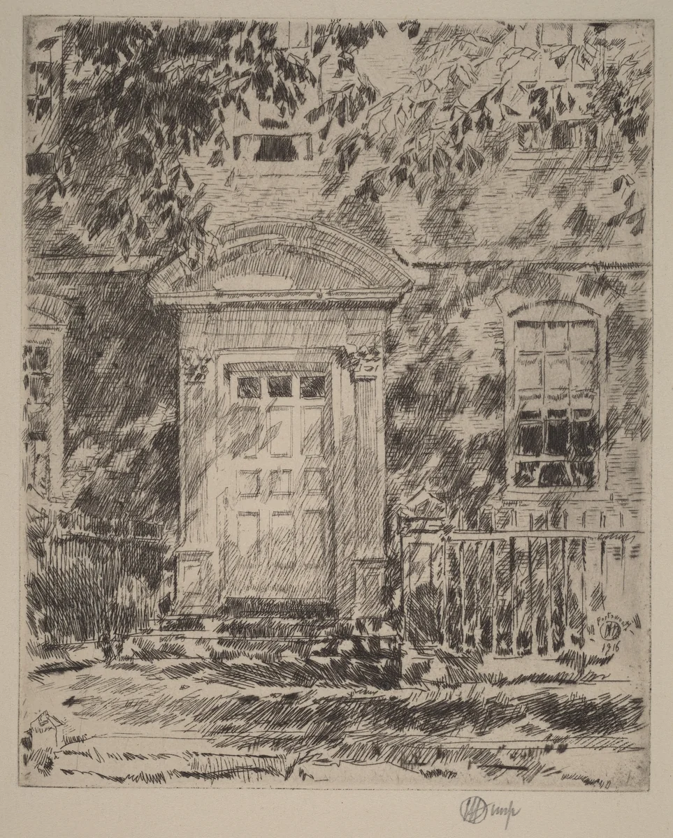 Portsmouth Doorway by Childe Hassam, print, 1916