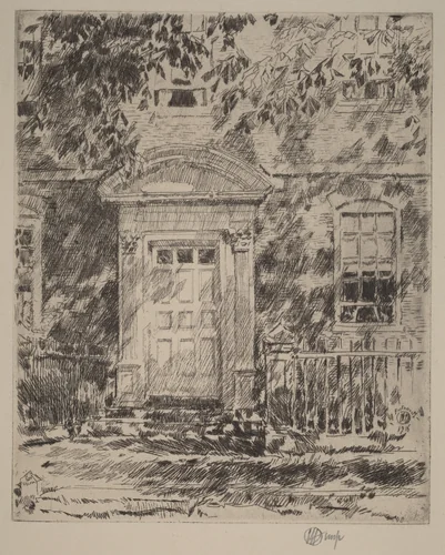 Portsmouth Doorway by Childe Hassam, print, 1916