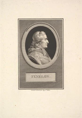 Portrait of Fénélon by Augustin de Saint-Aubin, print, 1803