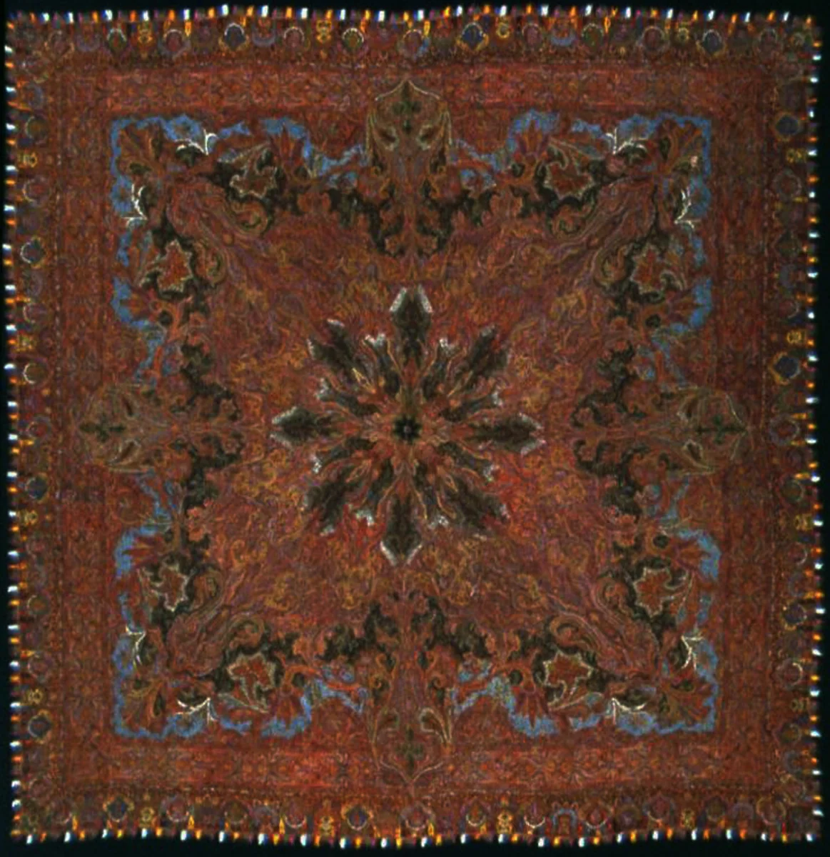 Shawl by India, textile, 1870-1879