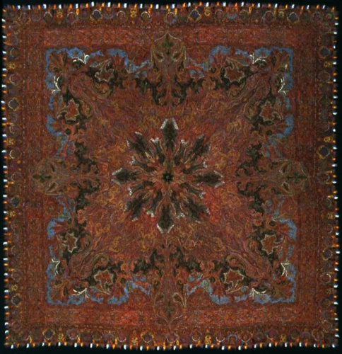 Shawl by India, textile, 1870-1879