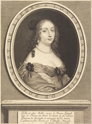 Louis-Marie, Queen of Poland by Robert Nanteuil; Justus van Verus, print, 1653