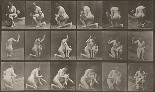 Plate Number 527. A-C: Spanking a child by Eadweard Muybridge, photograph, 1887