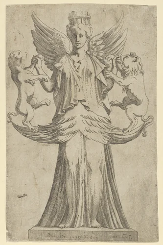 Cybele by Antonio Fantuzzi, print, 1543