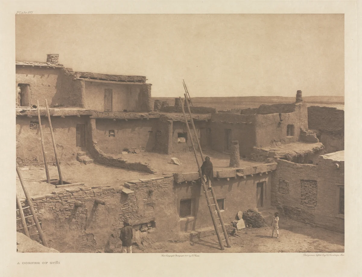 Portfolio XVII, Plate 615: A Corner of Zuñi by Edward Curtis, other, 1903