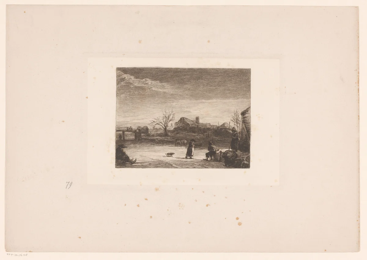 Winterlandschap by William Unger, print, 1847-1889