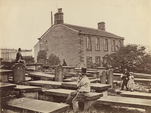 Haworth Parsonage [Bronte Parsonage Museum] by Unidentified Photographer, photograph, 1859