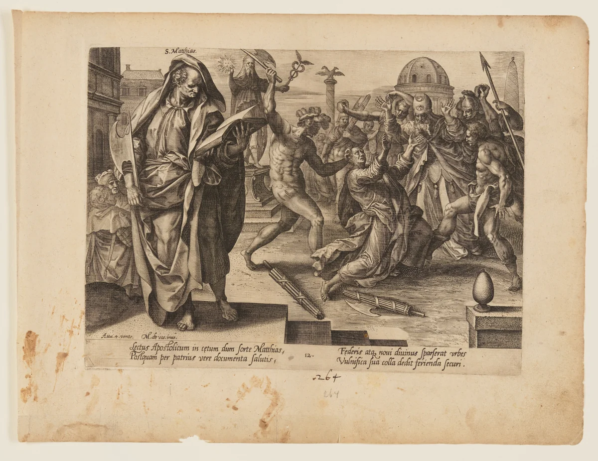 The Martyrdom of St Matthias, from The Martyrdom of Christ and the Apostles by Hendrick Goltzius, print, 1573-1583