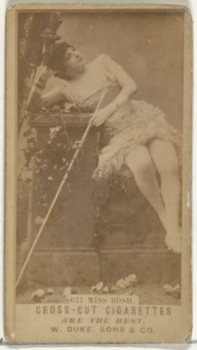Card Number 627, Miss Bosh, from the Actors and Actresses series (N145-3) issued by Duke Sons & Co. to promote Cross Cut Cigarettes by W. Duke, Sons & Co., photograph, 1880-1889