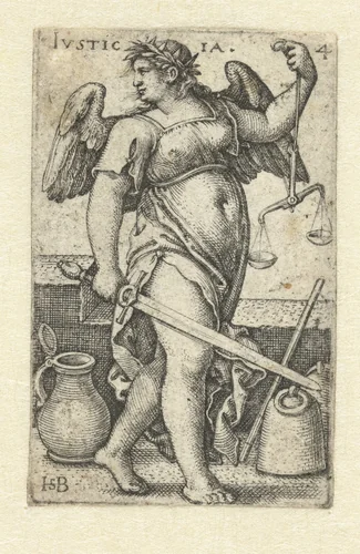 Rechtvaardigheid (Justitia) by Unknown, print, 1539